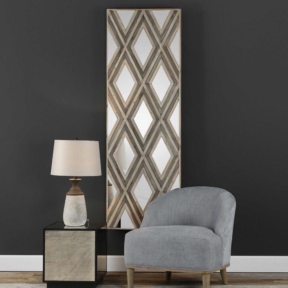Uttermost Tahira Wood Wall Decor in Ivory and Chestnut Gray, , large