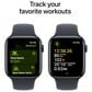 Apple Watch SE GPS + Cellular 44mm Midnight Aluminum Case with Midnight Sport Band - S/M, , large