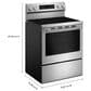 KitchenAid 5.3 Cu. Ft. Smart Freestanding Electric Range in PrintShield Stainless Steel, , large