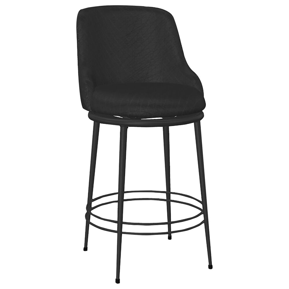 Amisco Glenn Counter Stool with Interlink Cushion in Black Coral, , large