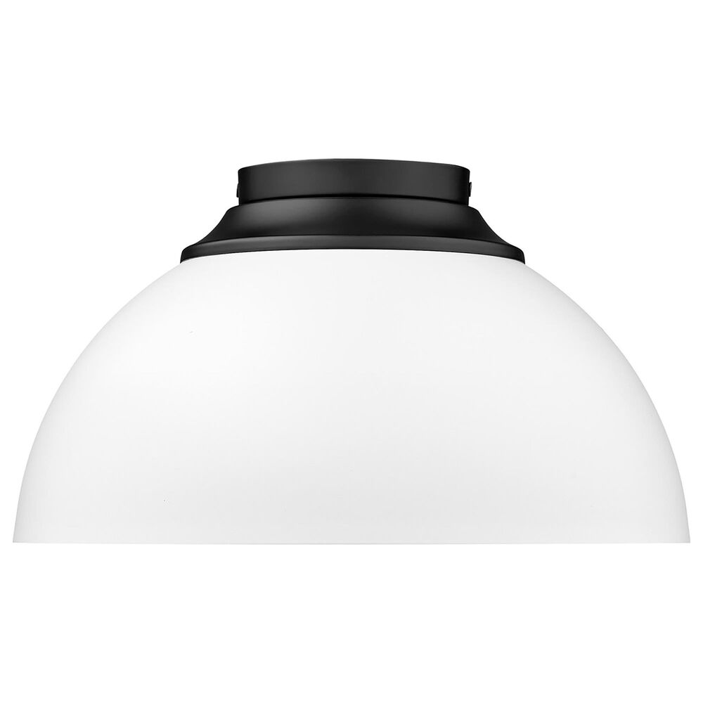 Golden Lighting Zoey Flush Mount in Matte Black and White, , large