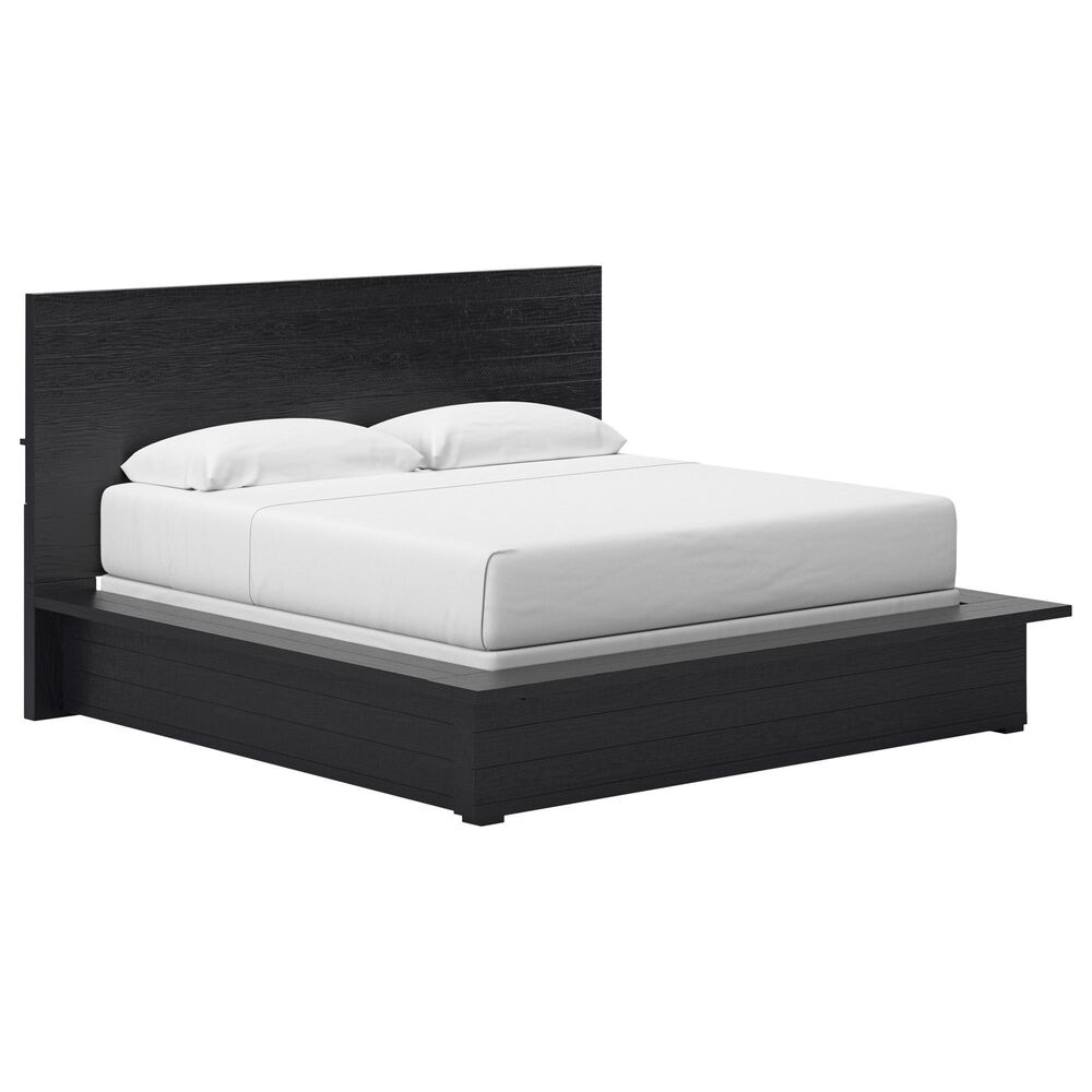 Ashley Londer King Panel Bed  in Black  in Black, , large