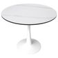 Leisuremod Leisuremod Bristol 35 round dining table White base with White Sintered stone Top, , large