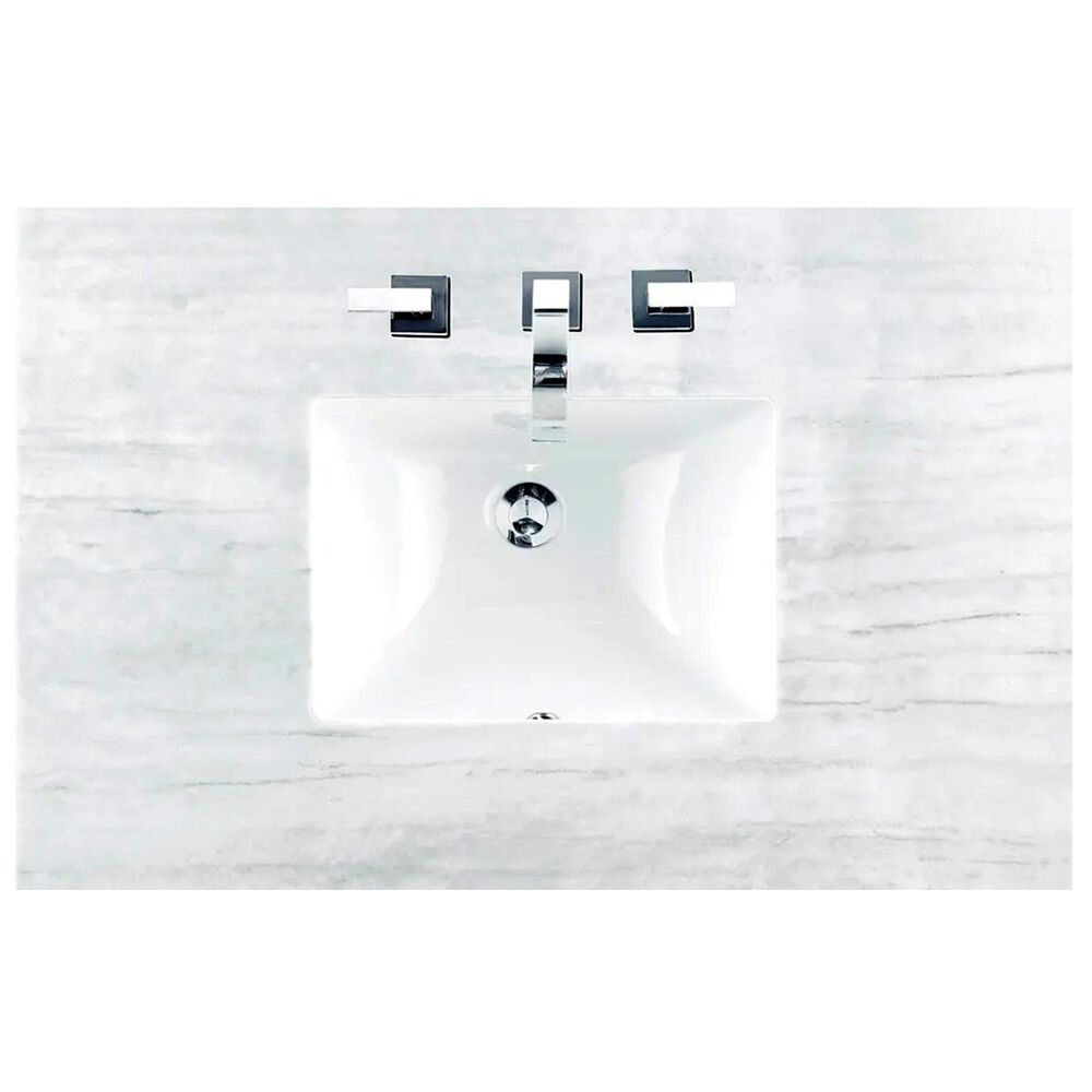 James Martin Vanities Brittany 48&quot; Single Bathroom Vanity in Sage Green with 3 cm Arctic Fall Solid Surface Top and Rectangular Sink, , large