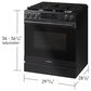 Samsung Bespoke 6.0 Cu. Ft. Smart Slide-In Gas Range with True Convection in Matte Black Steel, , large