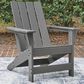 Ashley Cove Beach Outdoor Adirondack Chair in Gray, , large