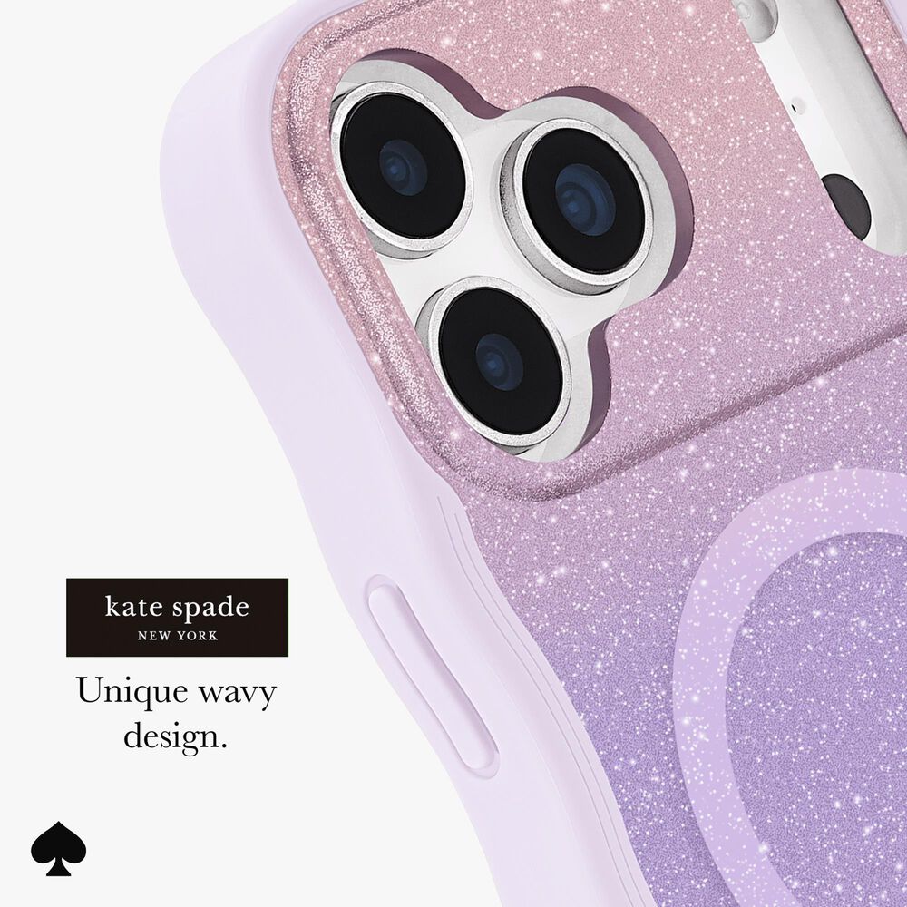 Kate Spade Wavy MagSafe Case for Apple iPhone 17 Pro Max in Opal Glitter, , large