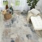 Nourison Rustic Textures RUS02 5"3" x 7"3" Beige and Grey Area Rug, , large