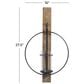 Maple and Jade Pillar Geometric Wall Sconce with Wood Back Mount in Brown and Black, , large