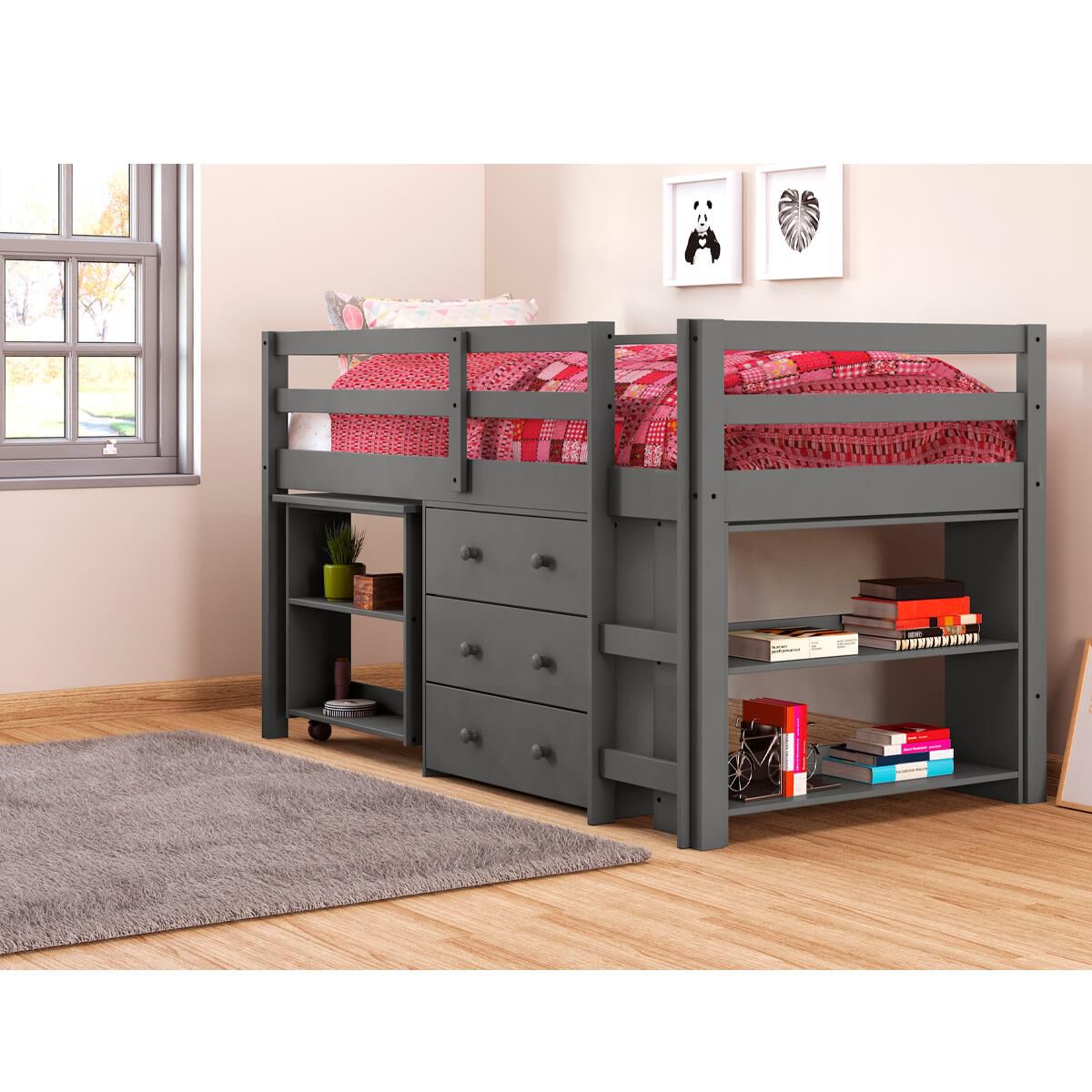 Donco loft discount bed with desk