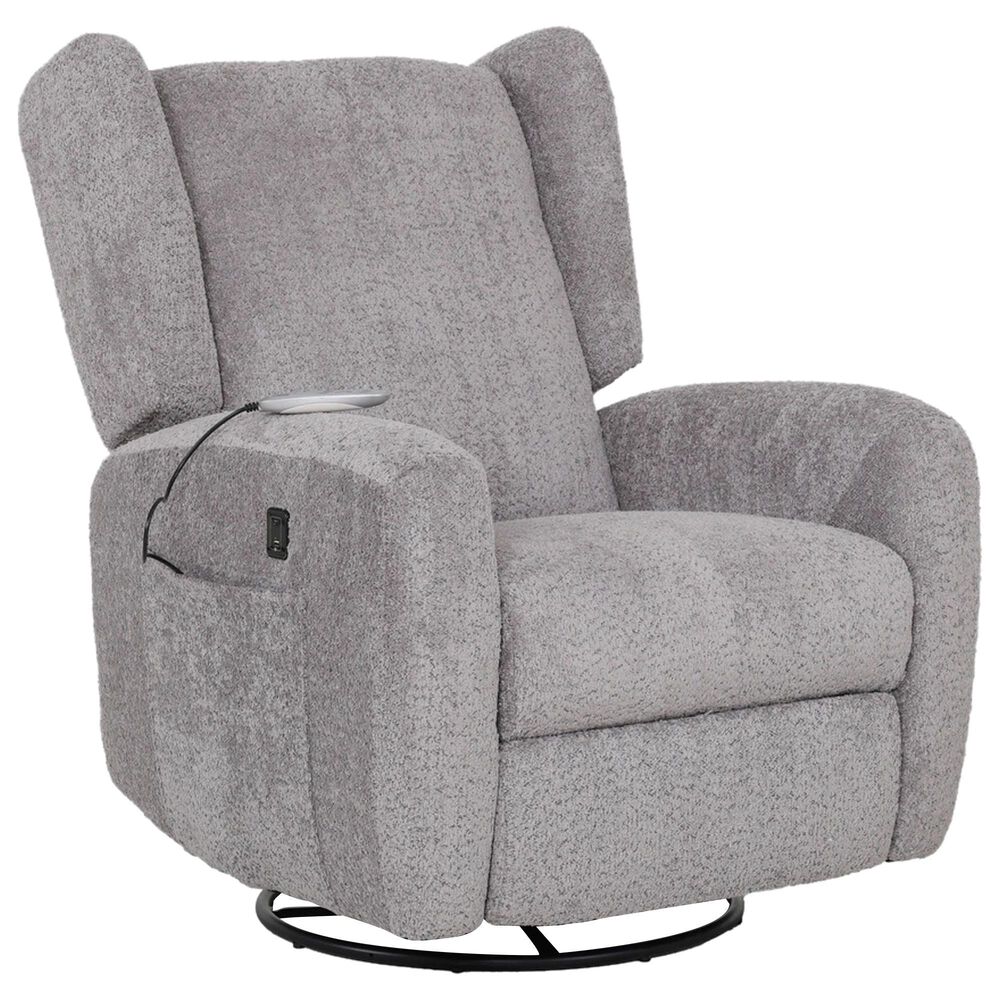 Eastern Shore Chloe Rocking Power Glider Recliner in Ash, , large