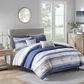 Hampton Park Marina 8-Piece Full/Queen Printed Seersucker Comforter and Quilt Set in Blue, , large