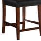 Linden Boulevard Brook Counter Stool with Black Upholstery in Cherry, , large