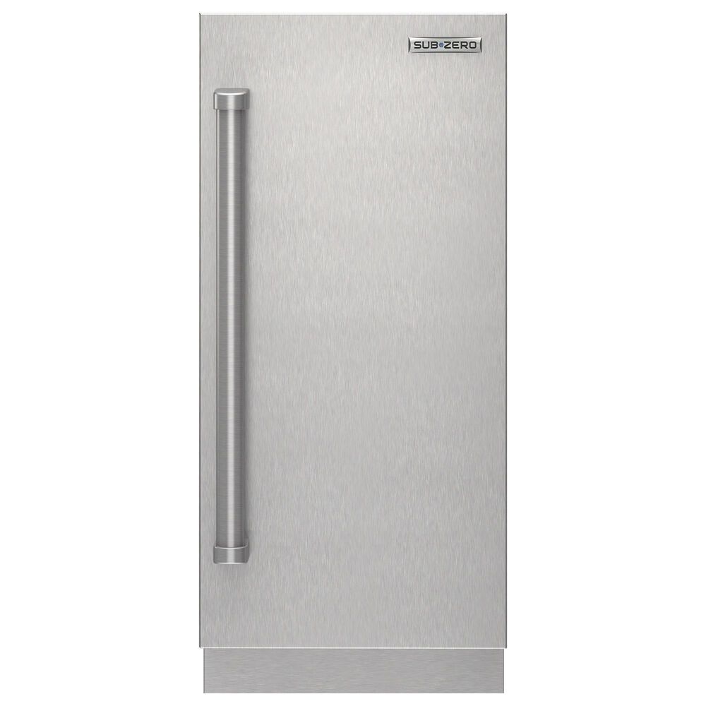 Sub-Zero 15" Right Hinge Solid Door Panel with Pro Handle in Stainless Steel, , large