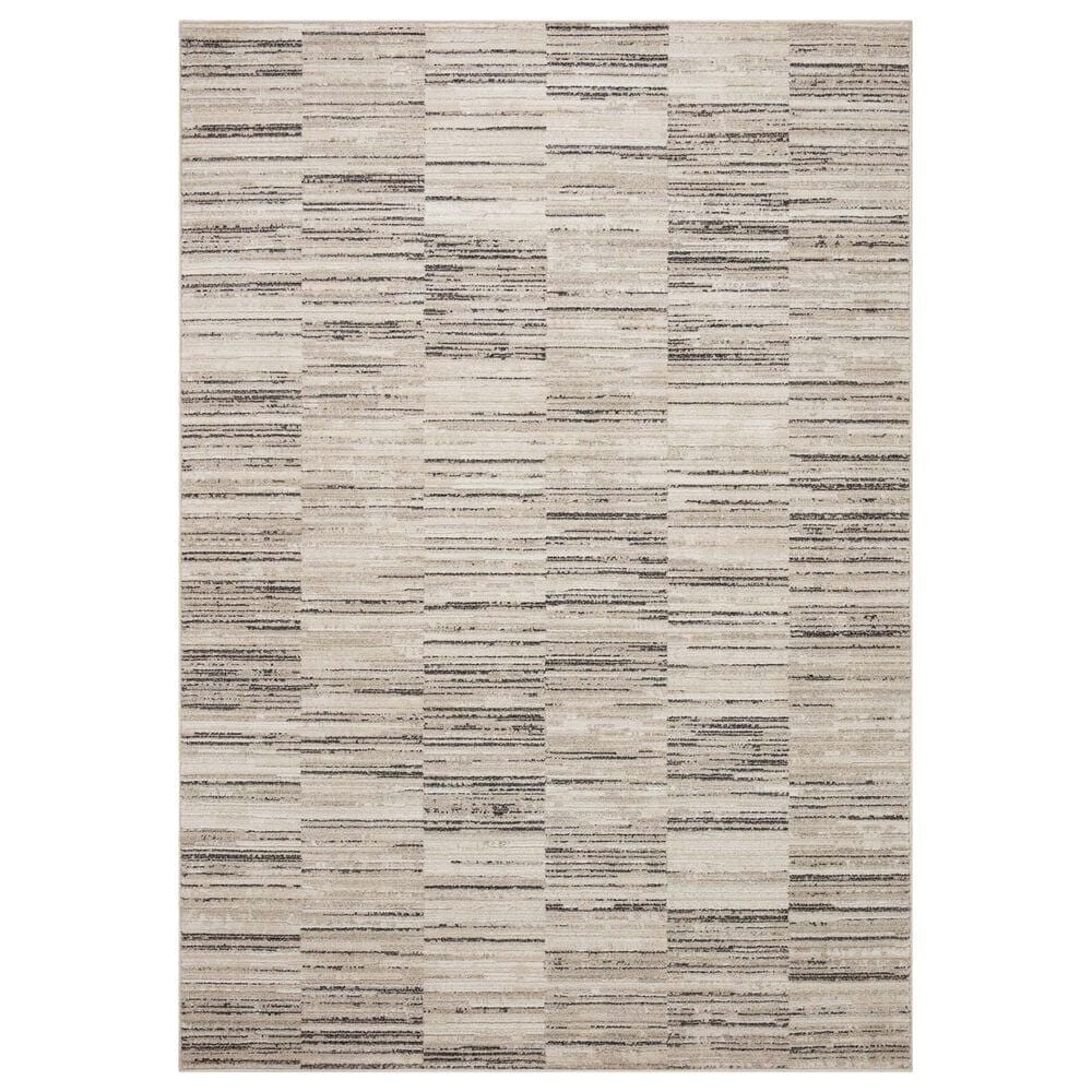 Loloi II Darby 6"7" x 9"3" Charcoal and Sand Area Rug, , large