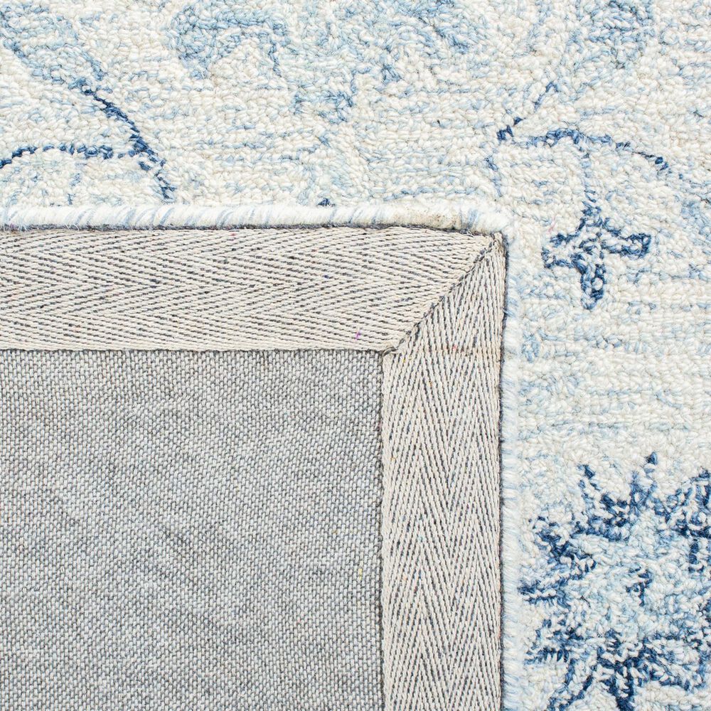 Safavieh Micro-Loop MLP276M 2&#39;3&quot; x 8&#39; Blue and Ivory Runner, , large