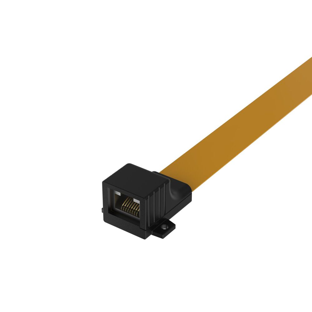 Starlink RJ45 Ethernet Flat Jumper Adapter in Black and Orange, , large