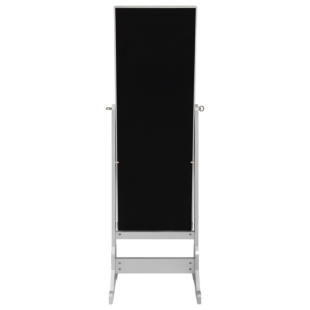 Pacific Landing Moore Jewelry Cheval Mirror in Silver, , large
