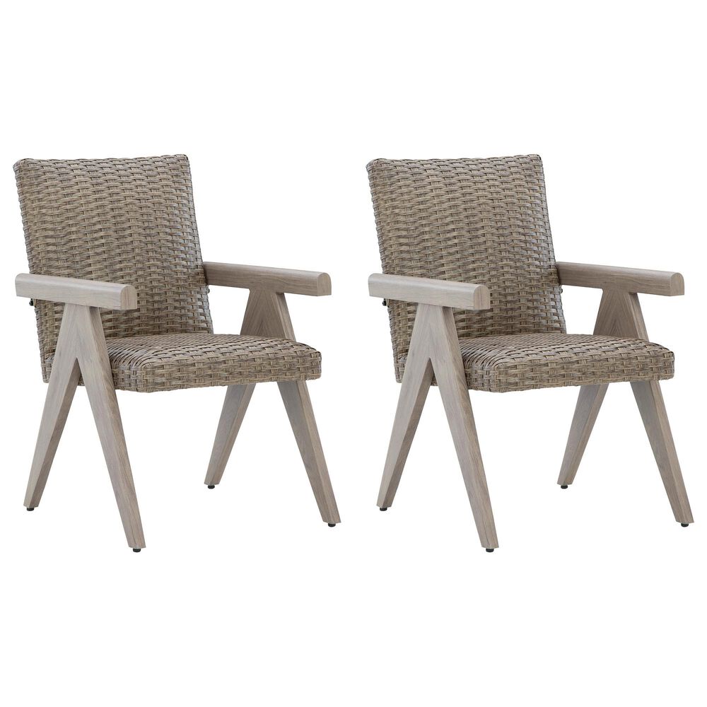 Ashley Cliff Trails Arm Chair in Beige (Set of 2), , large