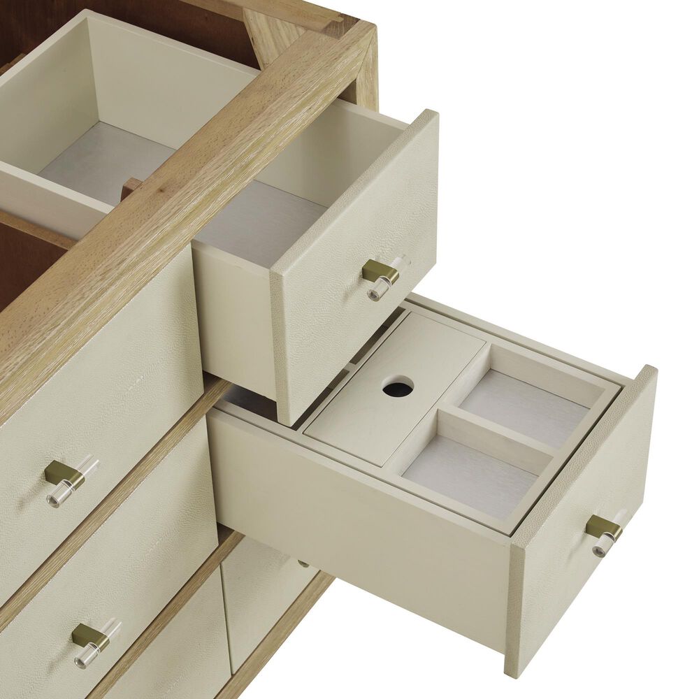 James Martin Vanities Celeste 48&quot; Single Vanity in Sun-washed Oak with Embossed Shagreen and with 3 cm Arctic Fall Solid Surface Top, , large