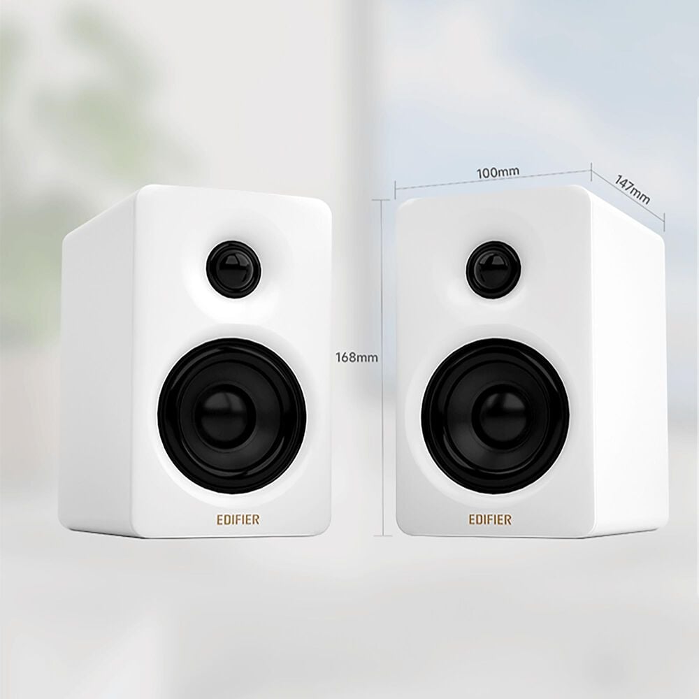 Edifier M60 2.0 Compact Desktop Bluetooth Speakers Pair in White, , large