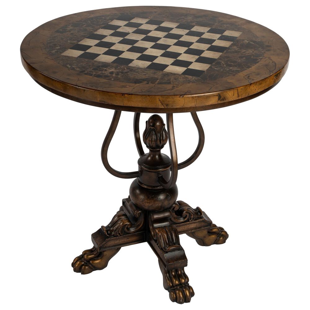 Butler Carlyle Game Table with Stone Top in Brown, , large