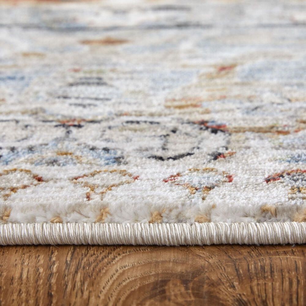 Feizy Melrose 5&#39; x 7&#39;6&quot; Ivory and Rust Area Rug, , large