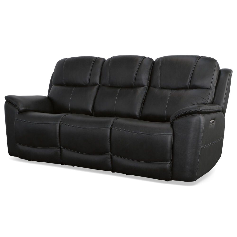 Flexsteel Crew 3-Piece Power Reclining Living Room Set in Raven Black, , large