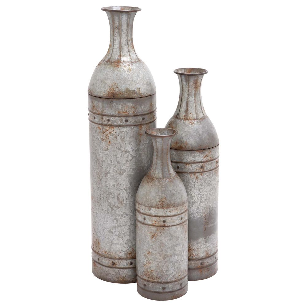 Maple and Jade Farmhouse Vase in Gray (Set of 3), , large