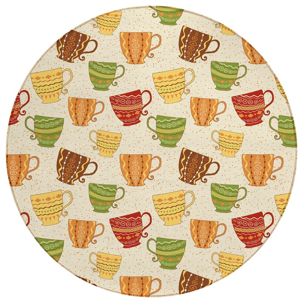 Dalyn Rug Company Kendall KE15 8" Round Linen Area Rug, , large