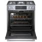 Bosch Benchmark 2-Piece Kitchen Package with 4.6 Cu. Ft. Gas Slide-in Range and 1.9 Cu. Ft. Over-The-Range Microwave in Stainless Steel, , large