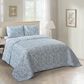 Duke Imports 3-Piece Jacquard Full/Queen Quilt Set in Cornflower Garden, , large