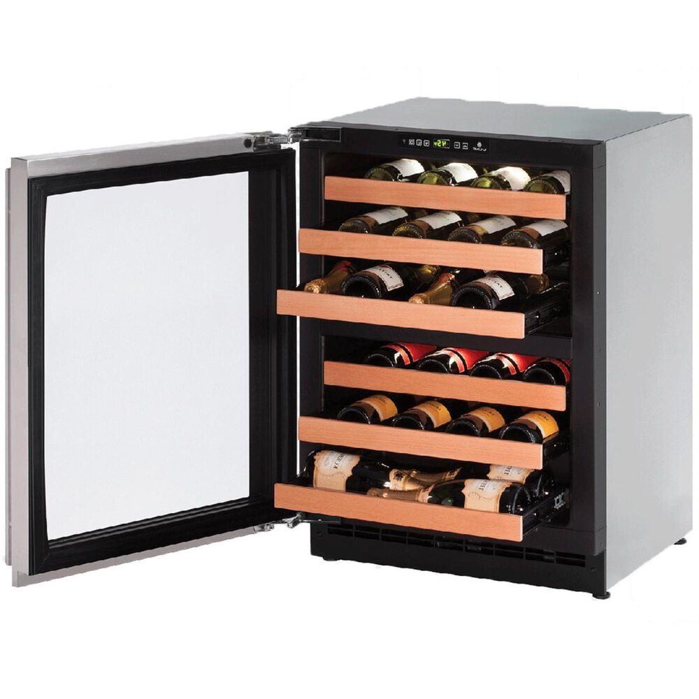 ULine 24" Wine Cooler Stainless Frame (Lock) with LeftHand Hinged