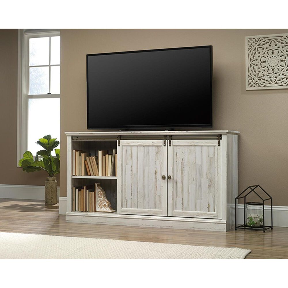 Sauder Barrister Lane 61&quot; Entertainment Credenza in White Plank, , large