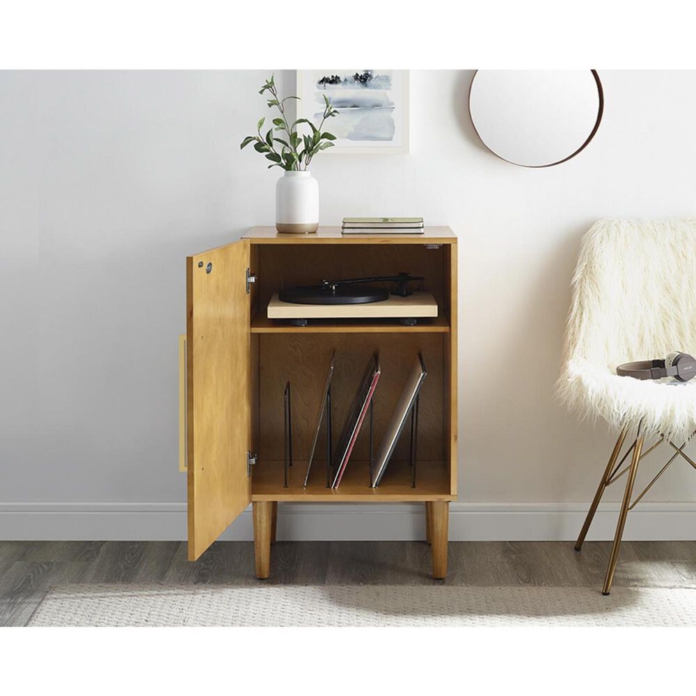 Crosley Furniture Everett Record Player Stand in Acorn, , large