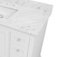Lexora Home Dukes 48" Single Bathroom Vanity in White with 2 cm White Carrara Marble Top and Rectangular Sink, , large
