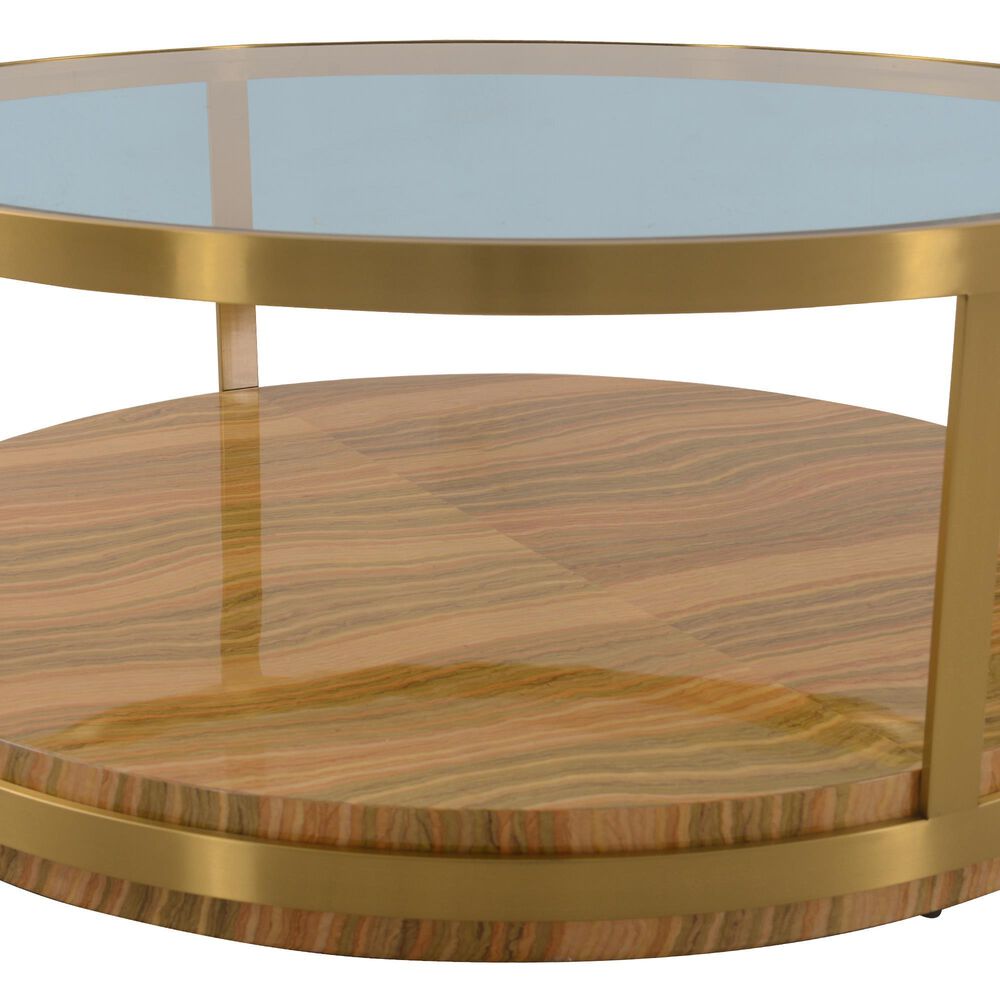 Blue River Hattie Coffee Table in Brushed Gold, , large