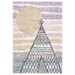Safavieh Carousel Outer Space 4" x 6" Grey and Pink Kids  Area Rug, , large