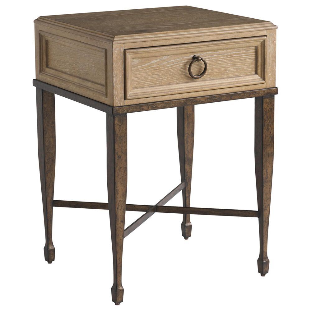 Lexington Home Brands Montecito Milano 1-Drawer Night Table in Bronze and Chaparral, , large