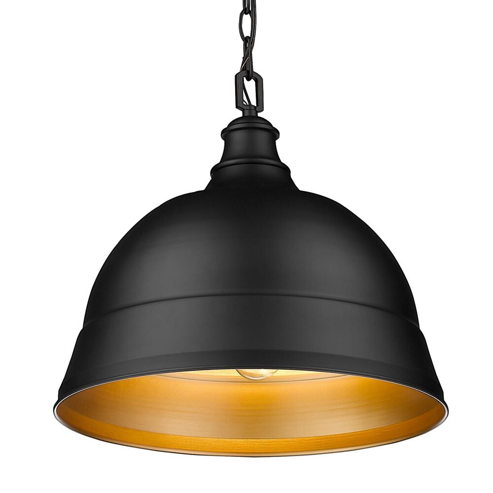 Golden Lighting Rebel 2-Light Pendant in Matte Black, , large