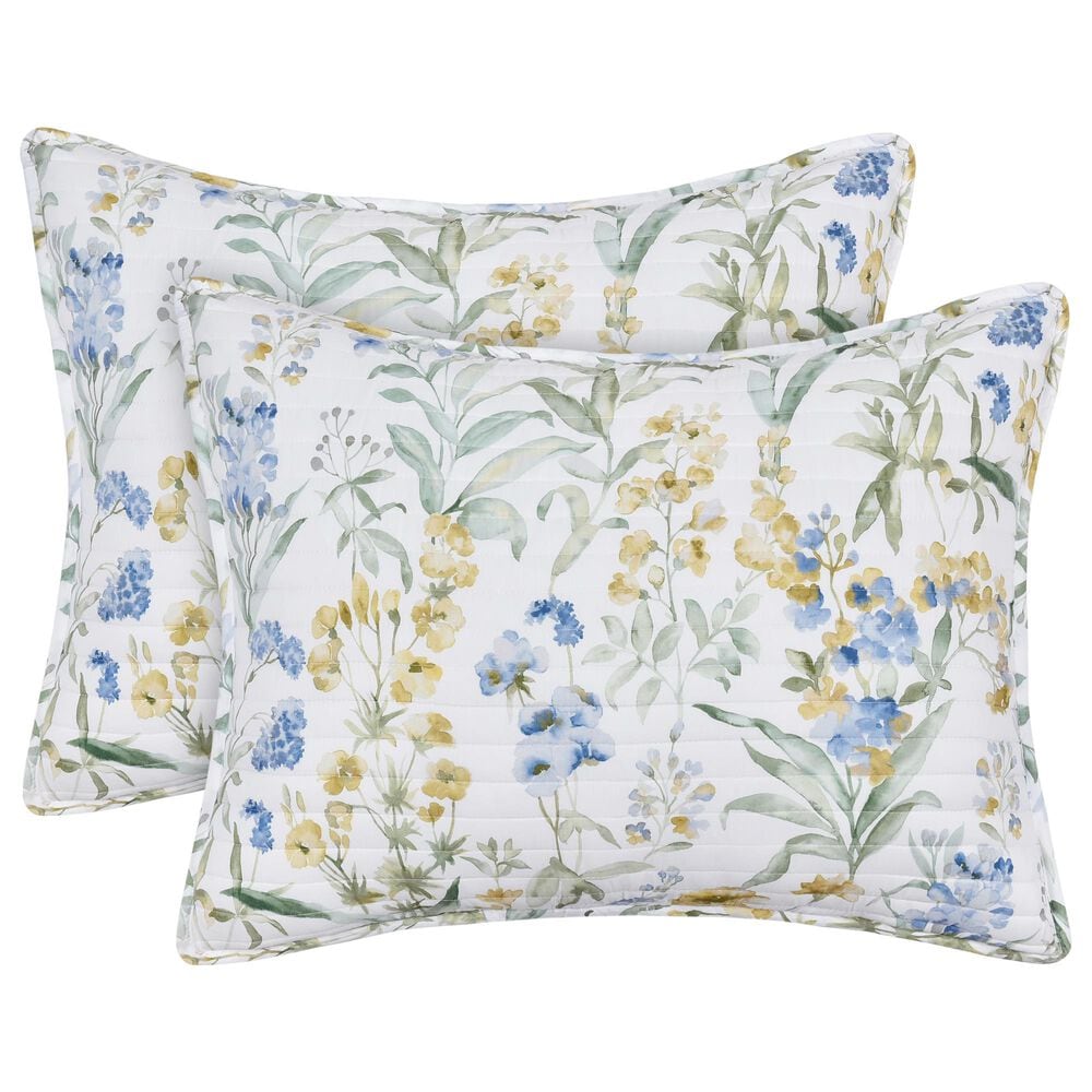 J. Queen New York Tallulah 3-Piece Full/Queen Quilt Set in Blue, , large