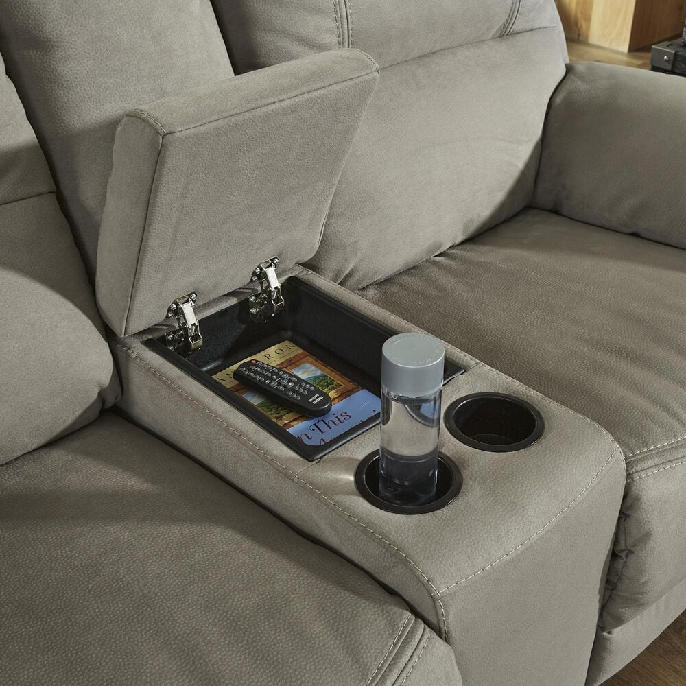 Ashley Next-Gen Gaucho Power Reclining Loveseat with Console in Putty, , large