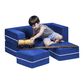 Jaxx Zipline Modular Kids Loveseat & Ottomans in Blueberry, , large
