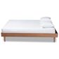 Baxton Studio Rina King Platform Bed Frame in Ash Walnut, , large