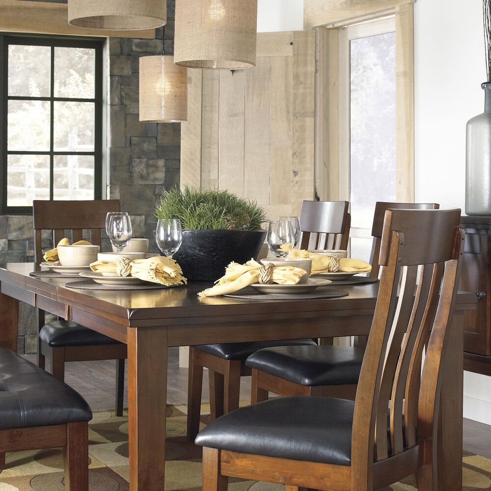 Ashley Ralene 7-Piece Rectangular Dining Set in Medium Brown, , large