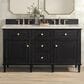 James Martin Vanities Lorelai 60" Double Vanity in Black Onyx with 3 cm Lime Delight Quartz Top, , large