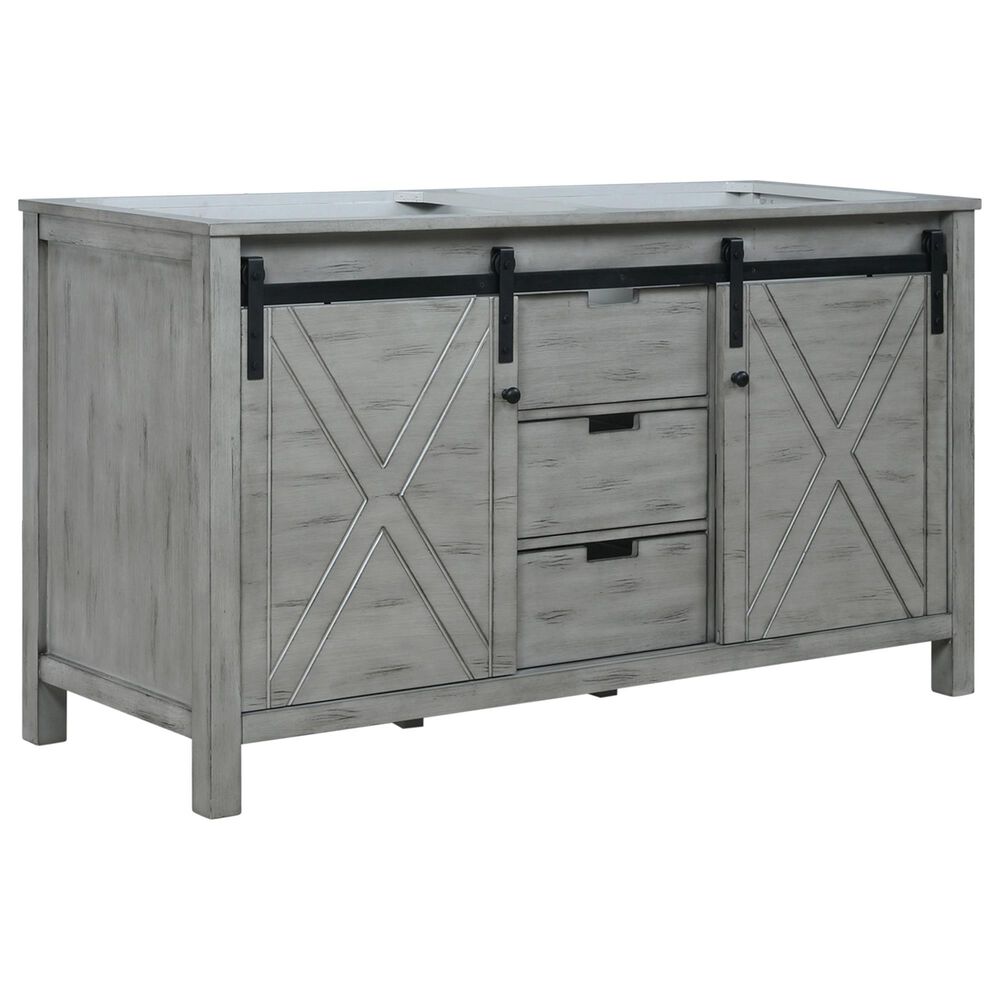Lexora Home Marsyas 60" Double Bathroom Vanity Cabinet Only in Ash Grey, , large
