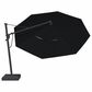 Garden Party Starlux AKZ Plus 13" Octagon Cantilever Umbrella with Base in Black, , large
