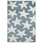 ROW by Oriental Weavers Quinn Starfish Blue and Ivory 5"3" x 7" Area Rug, , large