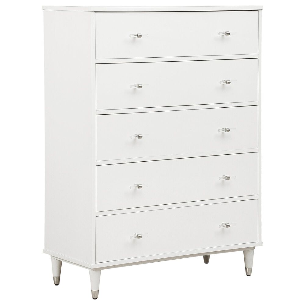 Accentric Approach 5 Drawer Chest in White, , large